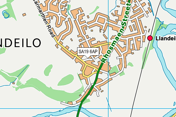 SA19 6AP map - OS VectorMap District (Ordnance Survey)