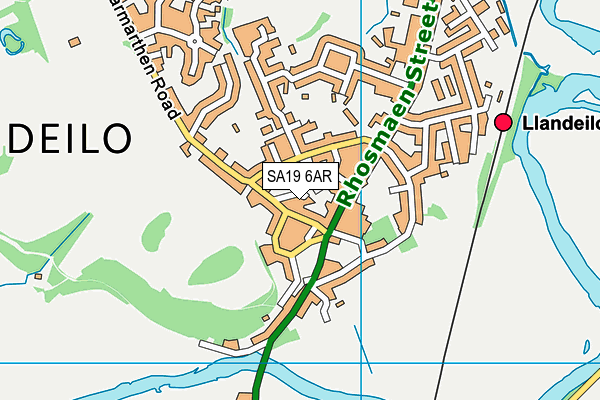 SA19 6AR map - OS VectorMap District (Ordnance Survey)