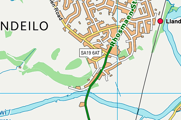 SA19 6AT map - OS VectorMap District (Ordnance Survey)