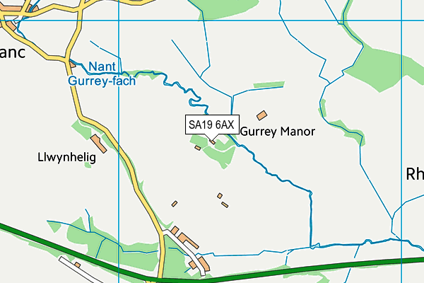 SA19 6AX map - OS VectorMap District (Ordnance Survey)