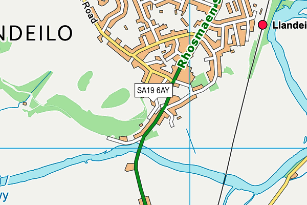 SA19 6AY map - OS VectorMap District (Ordnance Survey)