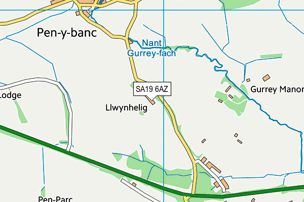 SA19 6AZ map - OS VectorMap District (Ordnance Survey)