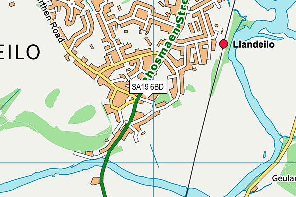 SA19 6BD map - OS VectorMap District (Ordnance Survey)