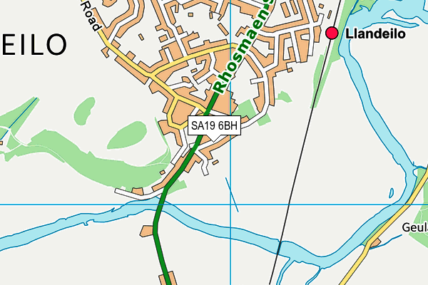 SA19 6BH map - OS VectorMap District (Ordnance Survey)