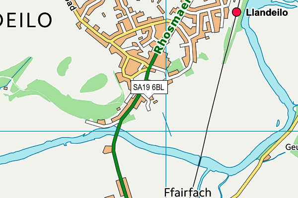 SA19 6BL map - OS VectorMap District (Ordnance Survey)