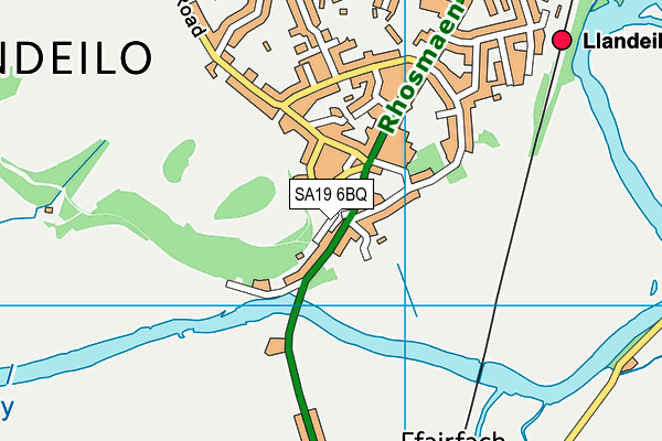 SA19 6BQ map - OS VectorMap District (Ordnance Survey)