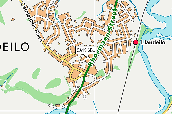 SA19 6BU map - OS VectorMap District (Ordnance Survey)