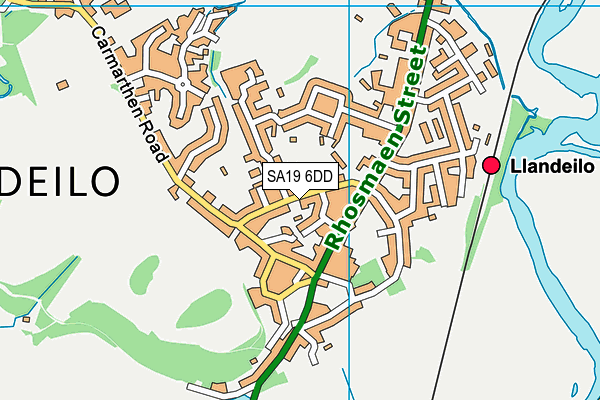 SA19 6DD map - OS VectorMap District (Ordnance Survey)