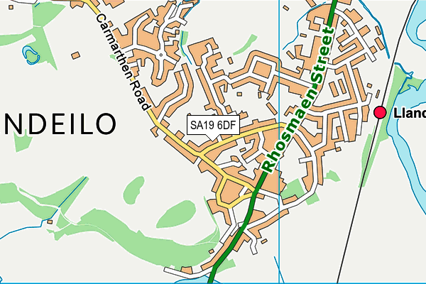 SA19 6DF map - OS VectorMap District (Ordnance Survey)