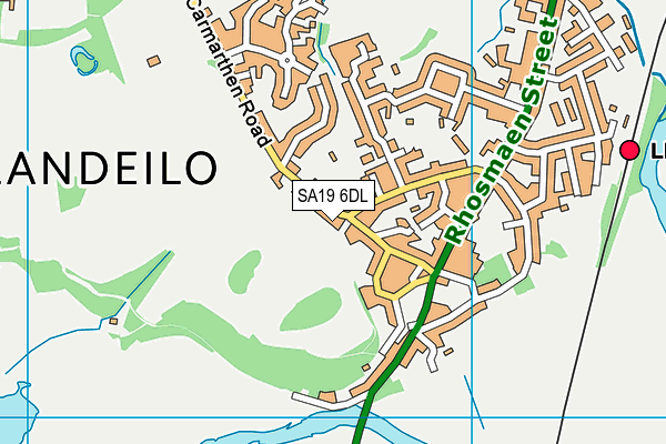 SA19 6DL map - OS VectorMap District (Ordnance Survey)