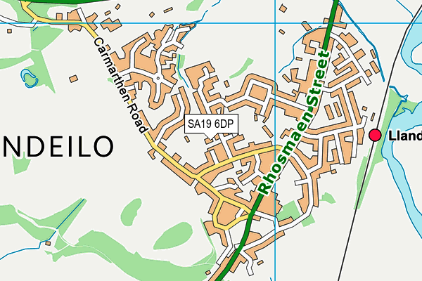 SA19 6DP map - OS VectorMap District (Ordnance Survey)