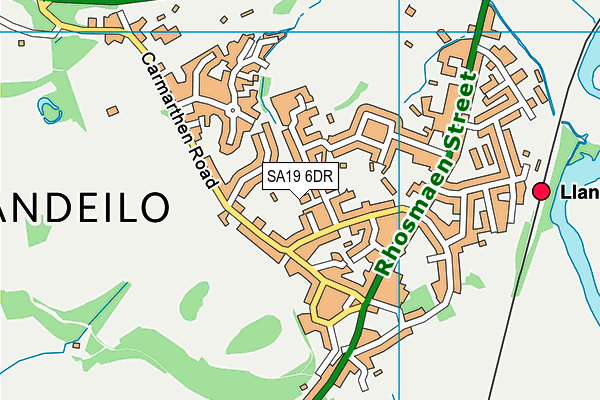 SA19 6DR map - OS VectorMap District (Ordnance Survey)