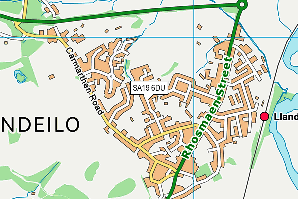 SA19 6DU map - OS VectorMap District (Ordnance Survey)