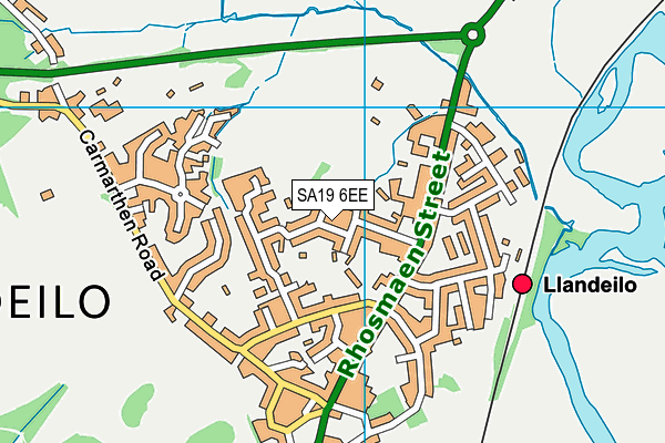 SA19 6EE map - OS VectorMap District (Ordnance Survey)