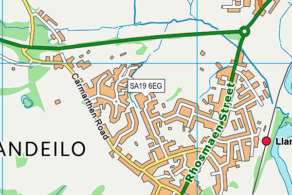 SA19 6EG map - OS VectorMap District (Ordnance Survey)