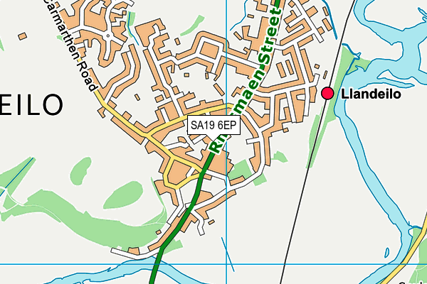 SA19 6EP map - OS VectorMap District (Ordnance Survey)