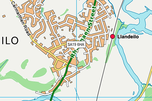 SA19 6HA map - OS VectorMap District (Ordnance Survey)