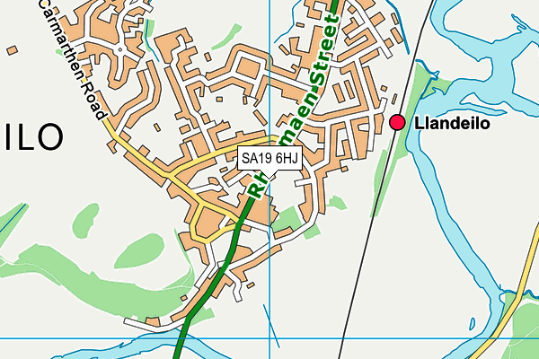 SA19 6HJ map - OS VectorMap District (Ordnance Survey)