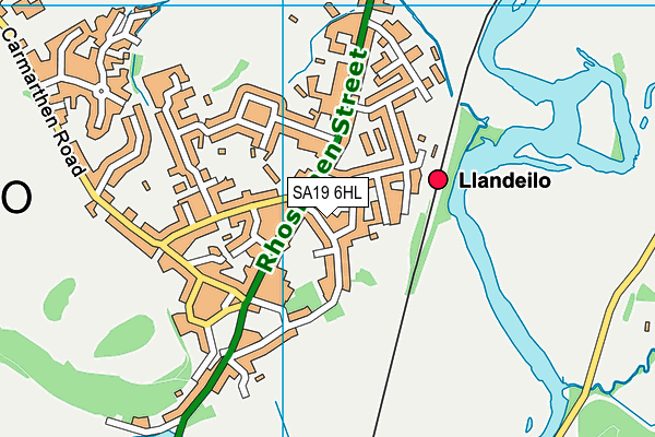 SA19 6HL map - OS VectorMap District (Ordnance Survey)