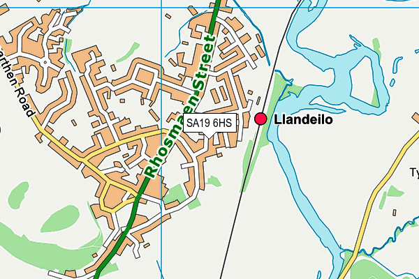 SA19 6HS map - OS VectorMap District (Ordnance Survey)