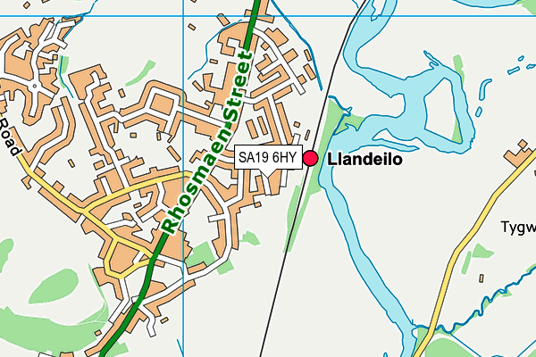 SA19 6HY map - OS VectorMap District (Ordnance Survey)