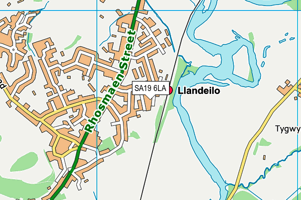 SA19 6LA map - OS VectorMap District (Ordnance Survey)