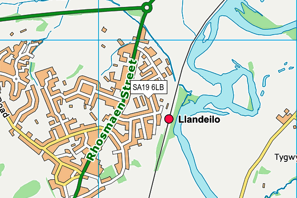 SA19 6LB map - OS VectorMap District (Ordnance Survey)