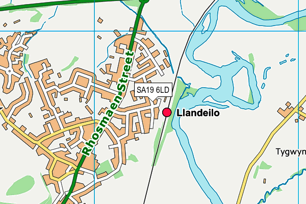 SA19 6LD map - OS VectorMap District (Ordnance Survey)