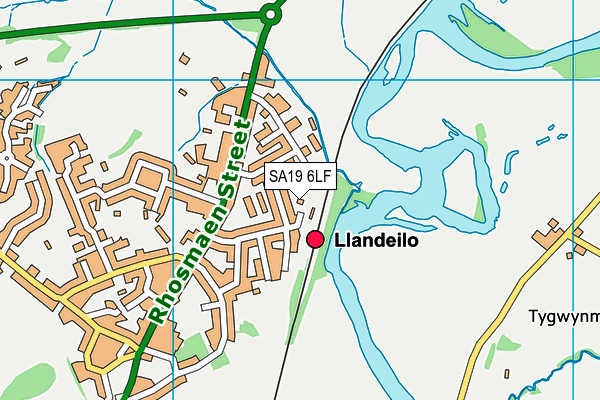 SA19 6LF map - OS VectorMap District (Ordnance Survey)