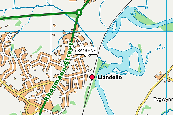 SA19 6NF map - OS VectorMap District (Ordnance Survey)