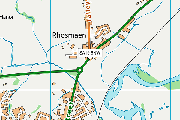 SA19 6NW map - OS VectorMap District (Ordnance Survey)