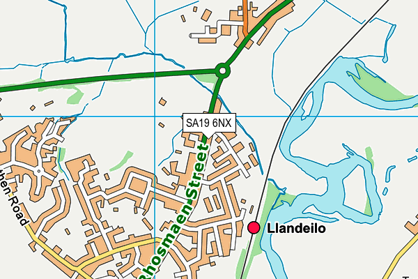 SA19 6NX map - OS VectorMap District (Ordnance Survey)
