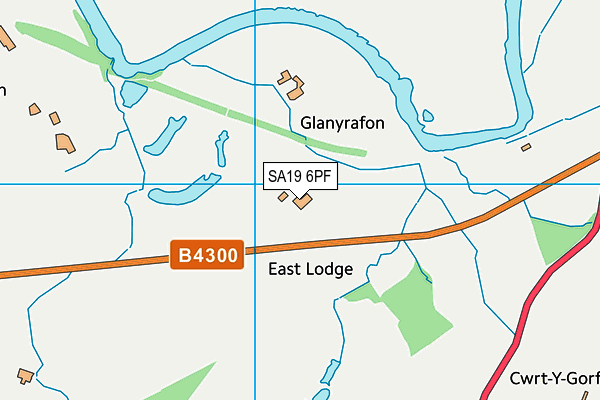 SA19 6PF map - OS VectorMap District (Ordnance Survey)