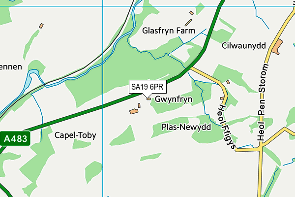 SA19 6PR map - OS VectorMap District (Ordnance Survey)