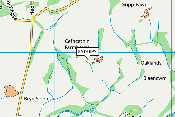 SA19 6PY map - OS VectorMap District (Ordnance Survey)