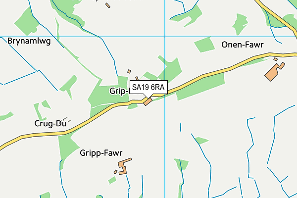 SA19 6RA map - OS VectorMap District (Ordnance Survey)