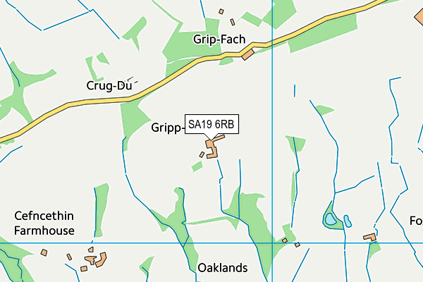 SA19 6RB map - OS VectorMap District (Ordnance Survey)