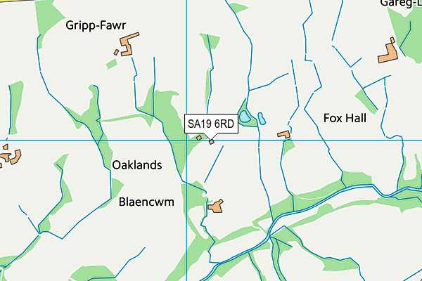 SA19 6RD map - OS VectorMap District (Ordnance Survey)