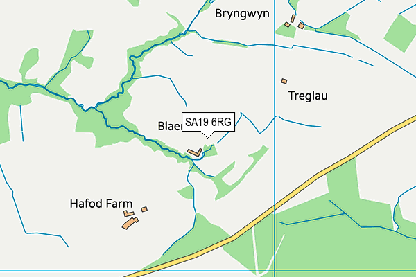 SA19 6RG map - OS VectorMap District (Ordnance Survey)