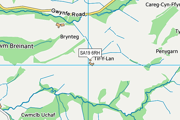 SA19 6RH map - OS VectorMap District (Ordnance Survey)