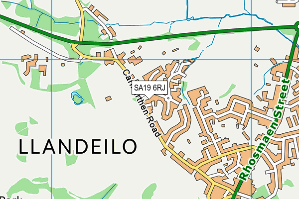 SA19 6RJ map - OS VectorMap District (Ordnance Survey)