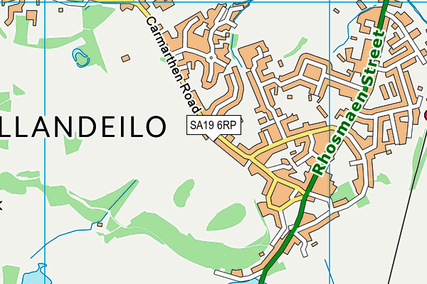 SA19 6RP map - OS VectorMap District (Ordnance Survey)