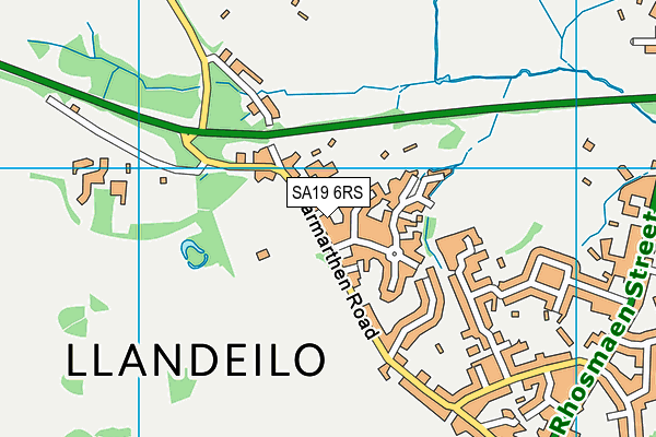 SA19 6RS map - OS VectorMap District (Ordnance Survey)