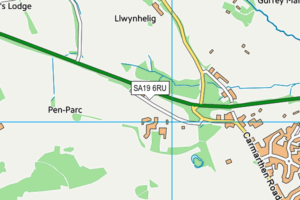 SA19 6RU map - OS VectorMap District (Ordnance Survey)