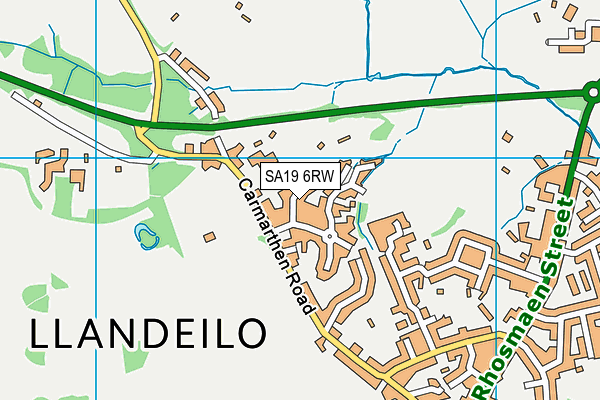 SA19 6RW map - OS VectorMap District (Ordnance Survey)