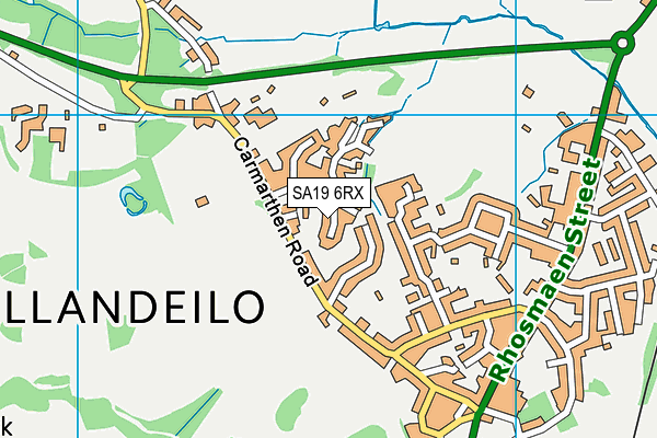 SA19 6RX map - OS VectorMap District (Ordnance Survey)