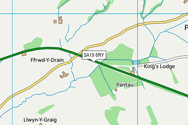 SA19 6RY map - OS VectorMap District (Ordnance Survey)