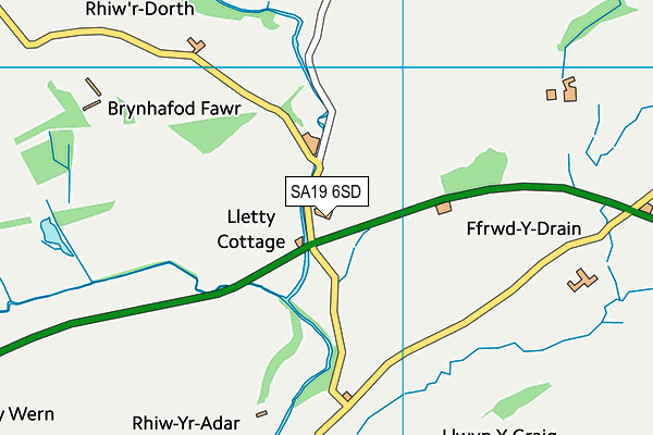 SA19 6SD map - OS VectorMap District (Ordnance Survey)