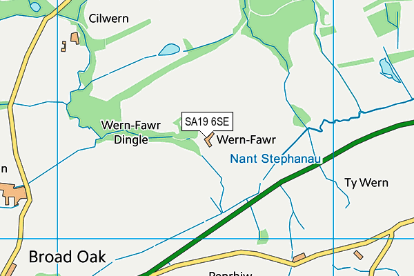 SA19 6SE map - OS VectorMap District (Ordnance Survey)