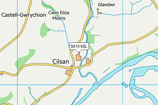 SA19 6SL map - OS VectorMap District (Ordnance Survey)